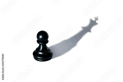 Chess - pawn with a shadow of the king