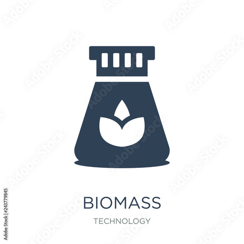 biomass icon vector on white background, biomass trendy filled icons from Technology collection, biomass vector illustration