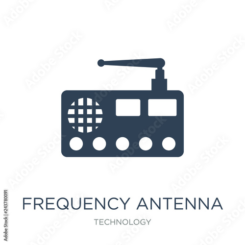 frequency antenna icon vector on white background, frequency antenna trendy filled icons from Technology collection, frequency antenna vector illustration