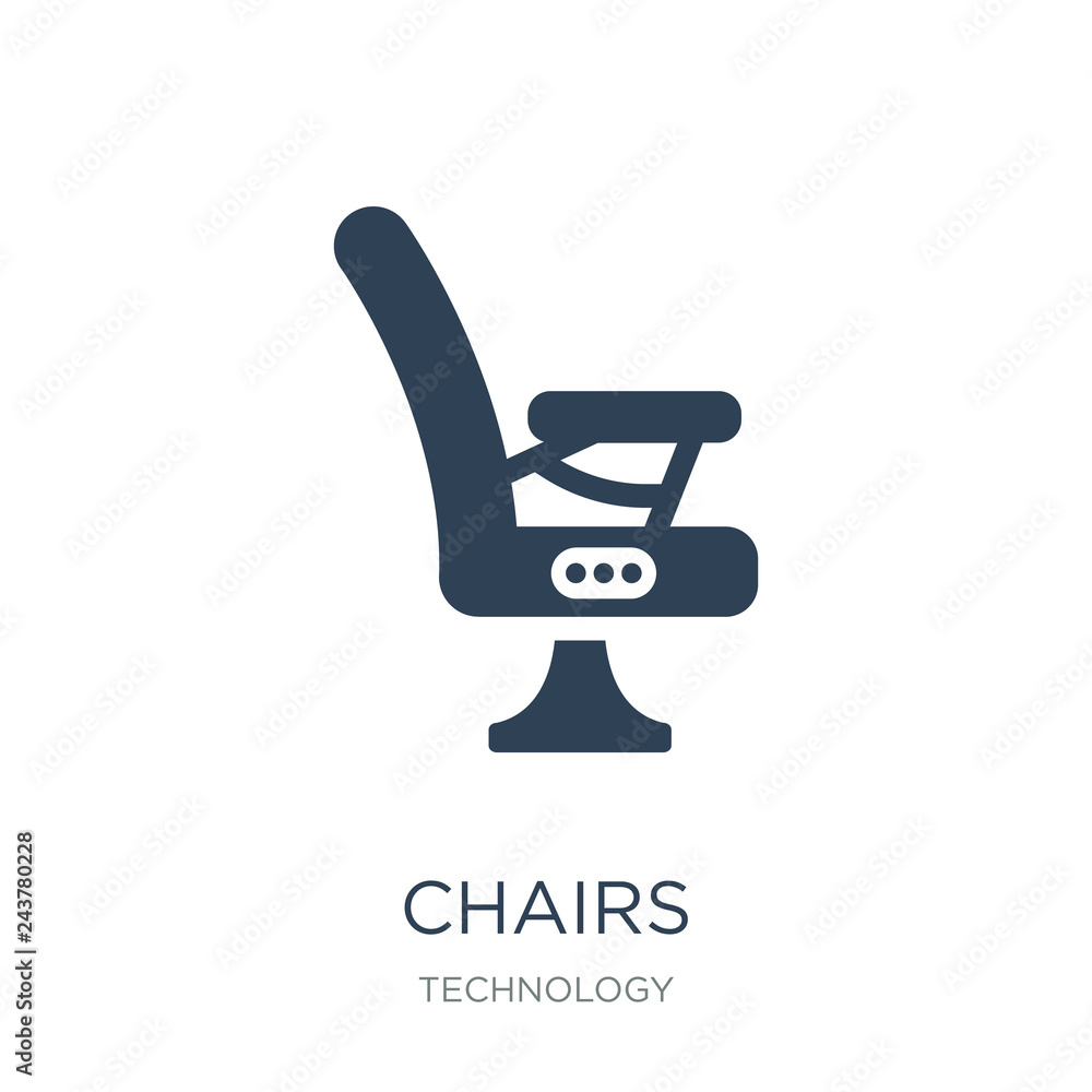 chairs icon vector on white background, chairs trendy filled icons from Technology collection, chairs vector illustration chairs icon vector on white background, chairs trendy filled icons from Technology collection, chairs vector illustration