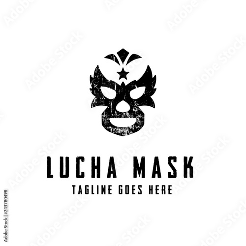 Lucha Mask Logo concept. Creative Minimal design template. Symbol for Corporate Business Identity. Creative Vector element