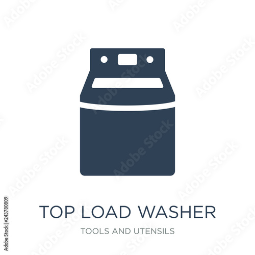 top load washer icon vector on white background, top load washer trendy filled icons from Tools and utensils collection, top load washer vector illustration