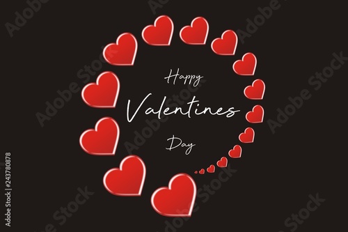 Valentines day card with hearts. Put the text on the heart, suitable for a Valentine's Day card.