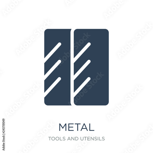 metal icon vector on white background, metal trendy filled icons from Tools and utensils collection, metal vector illustration