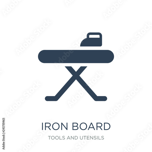 iron board icon vector on white background, iron board trendy filled icons from Tools and utensils collection, iron board vector illustration