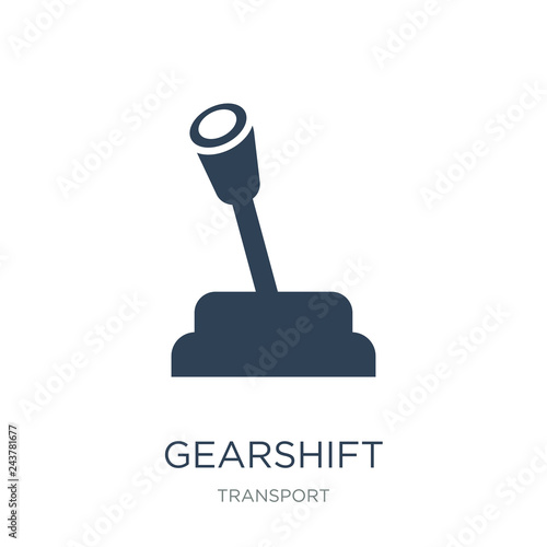 gearshift icon vector on white background, gearshift trendy filled icons from Transport collection, gearshift vector illustration