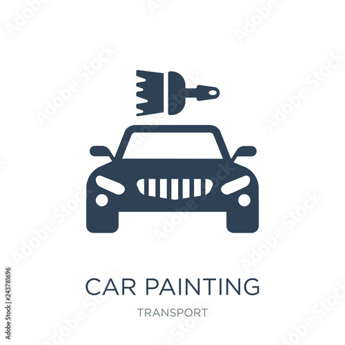 car painting icon vector on white background, car painting trendy filled icons from Transport collection, car painting vector illustration