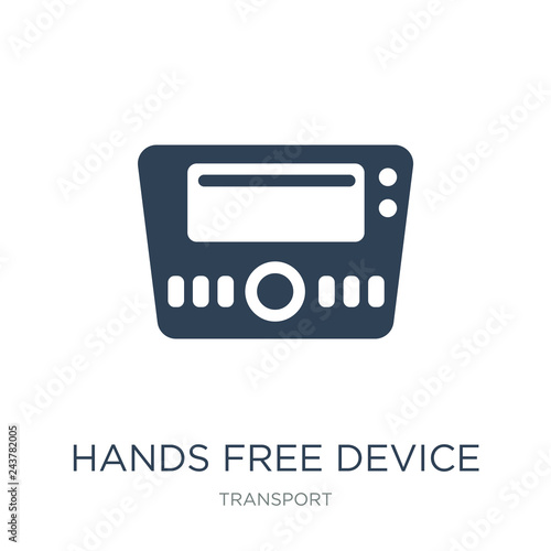 hands free device icon vector on white background, hands free device trendy filled icons from Transport collection, hands free device vector illustration