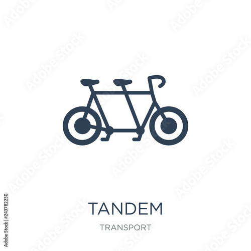 tandem icon vector on white background, tandem trendy filled icons from Transport collection, tandem vector illustration