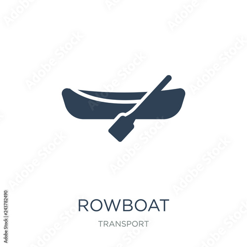 Fotografie, Obraz rowboat icon vector on white background, rowboat trendy filled icons from Transp