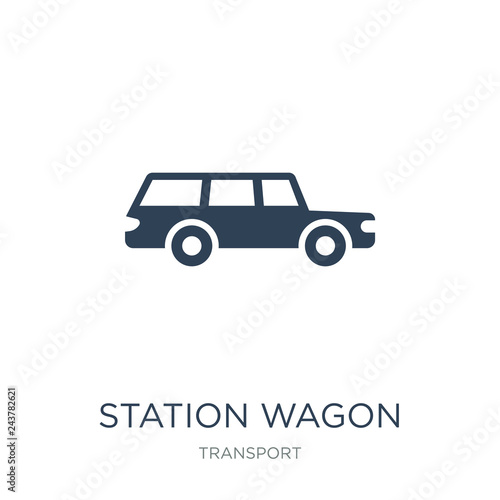 Fotografie station wagon icon vector on white background, station wagon trendy filled icons