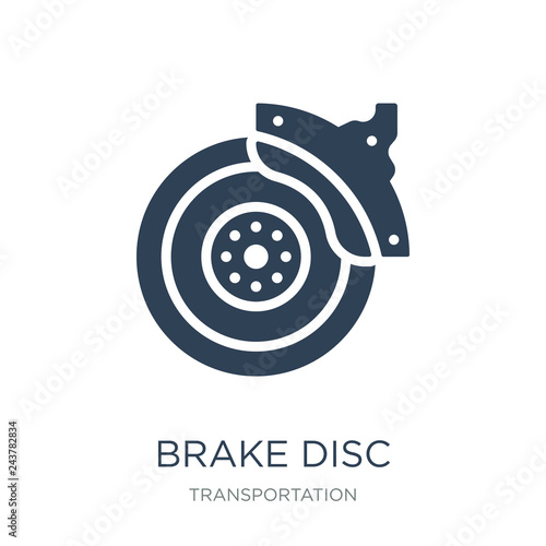 brake disc icon vector on white background, brake disc trendy filled icons from Transportation collection, brake disc vector illustration