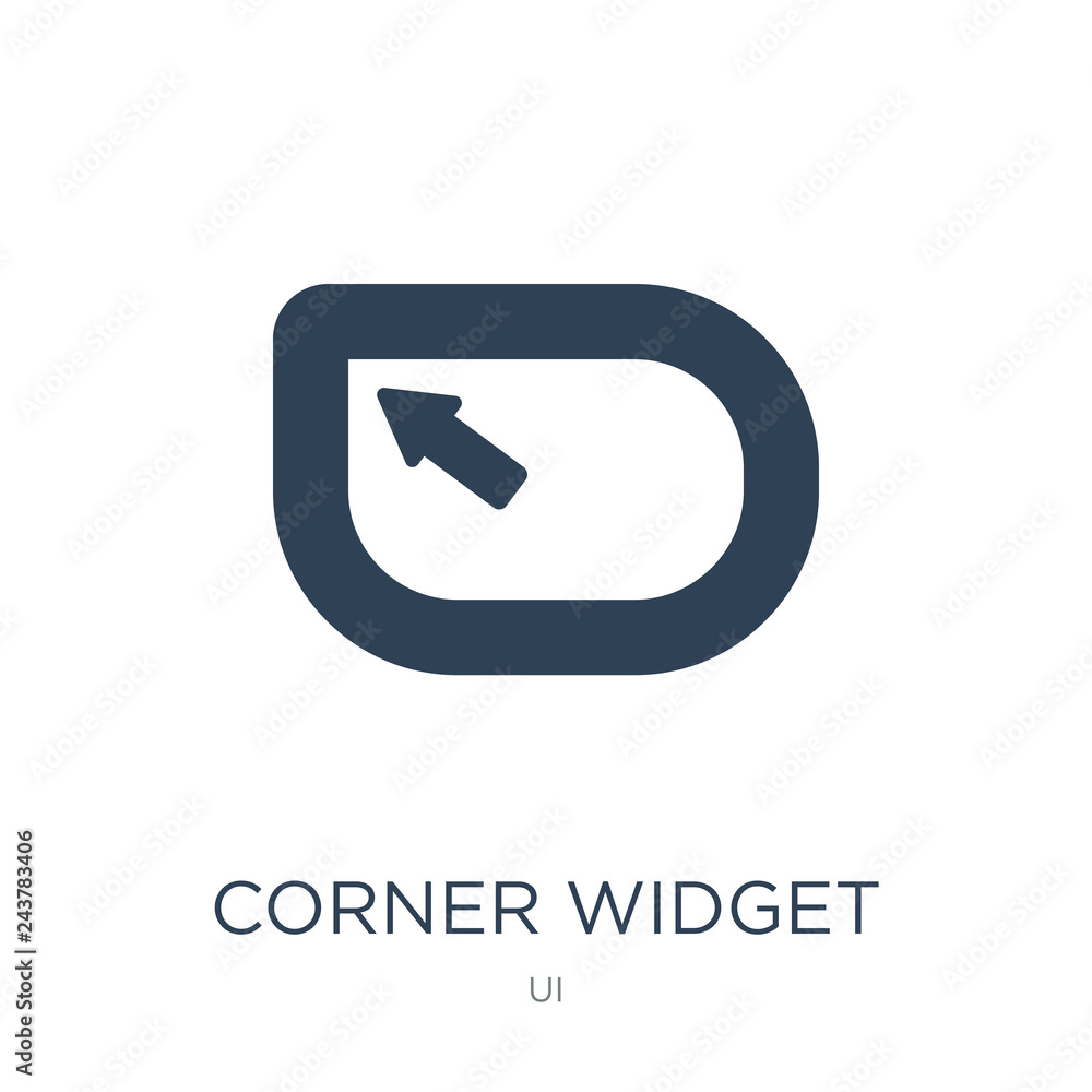 corner widget icon vector on white background, corner widget trendy filled icons from UI collection, corner widget vector illustration corner widget icon vector on white background, corner widget trendy filled icons from UI collection, corner widget vector illustration