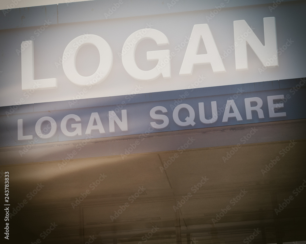 Logan square chicago CTA Blue line station