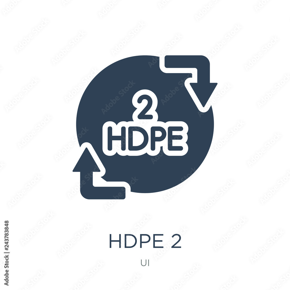 hdpe 2 icon vector on white background, hdpe 2 trendy filled icons from ...