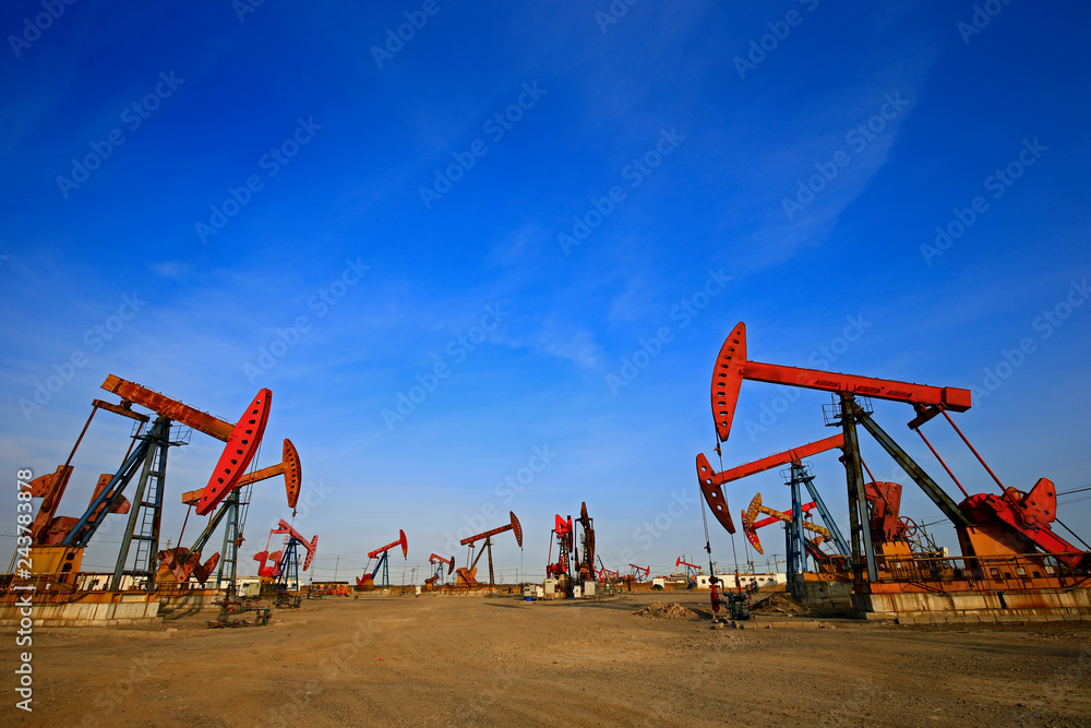 Fototapeta premium The oil pump, industrial equipment