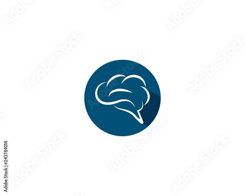 Brain logo template vector icon illustration