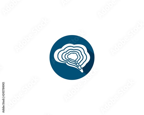 Brain logo template vector icon illustration