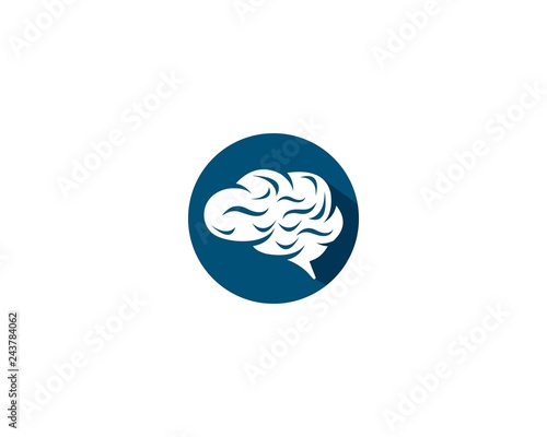 Brain logo template vector icon illustration