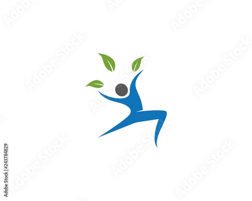 Healthy life logo template vector icon illustration