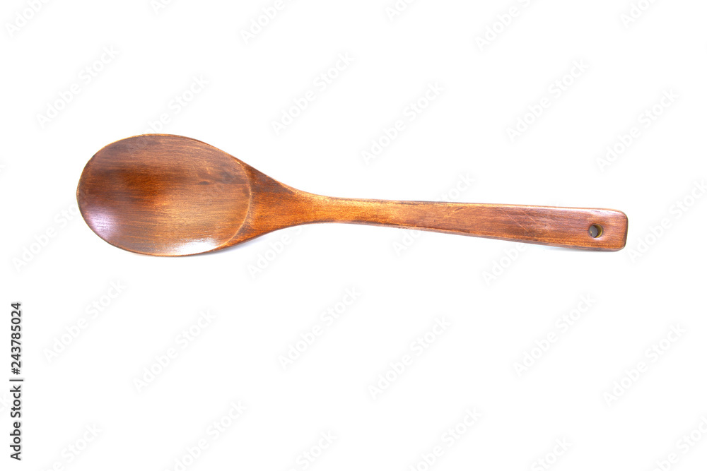 wooden ladle on white background wooden ladle on white background