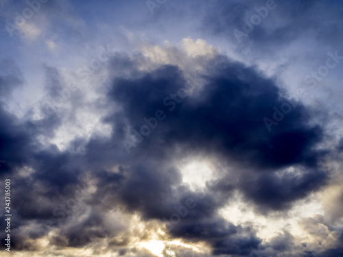 blue sky white clouds as background 