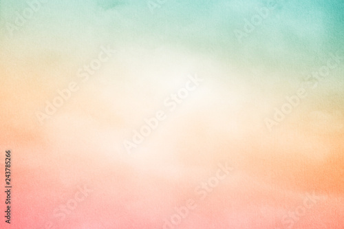 fantasy cloudy sky with pastel gradient color and grunge paper texture , nature abstract background photo