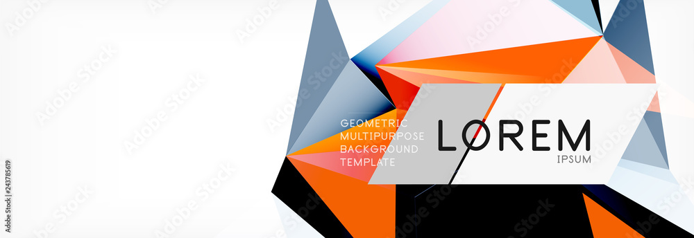 Triangle 3d polygonal art style. Future geometric design. Vector geometry futuristic illustration Triangle 3d polygonal art style. Future geometric design. Vector geometry futuristic illustration