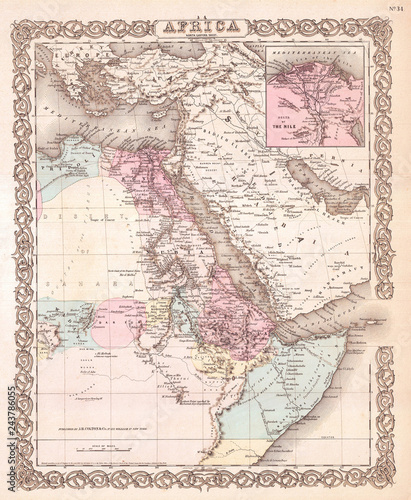 1855  Colton Map of Northeastern Africa