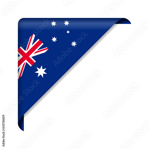Corner ribbon Australia Flag