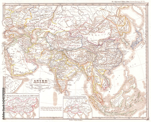 1855  Spruner Map of Asia under the Mongol Empire