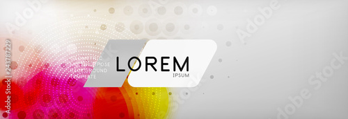 Background abstract - blurred dotted color circle shape, techno bubbles