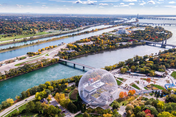 Fototapete Kanada Luftaufnahme von Montreal, Quebec, Kanada.  © R.M. Nunes