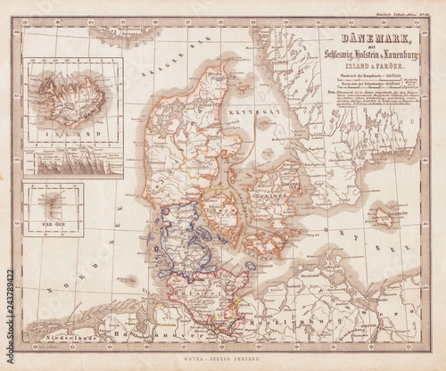 1862, Stieler Map of Denmark