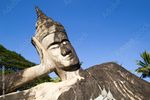 Buddha Park (Wat Xieng Khuan) is a famous sculpture park with more than 200 religious statues including a huge 40-metre high.