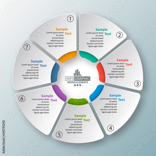 Abstract 3D Paper Infographics. Business template .Vector illustration