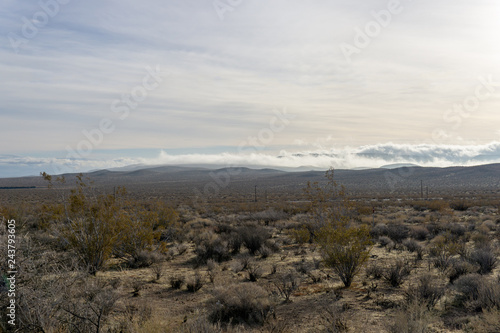 Fog covered hills with the sun out