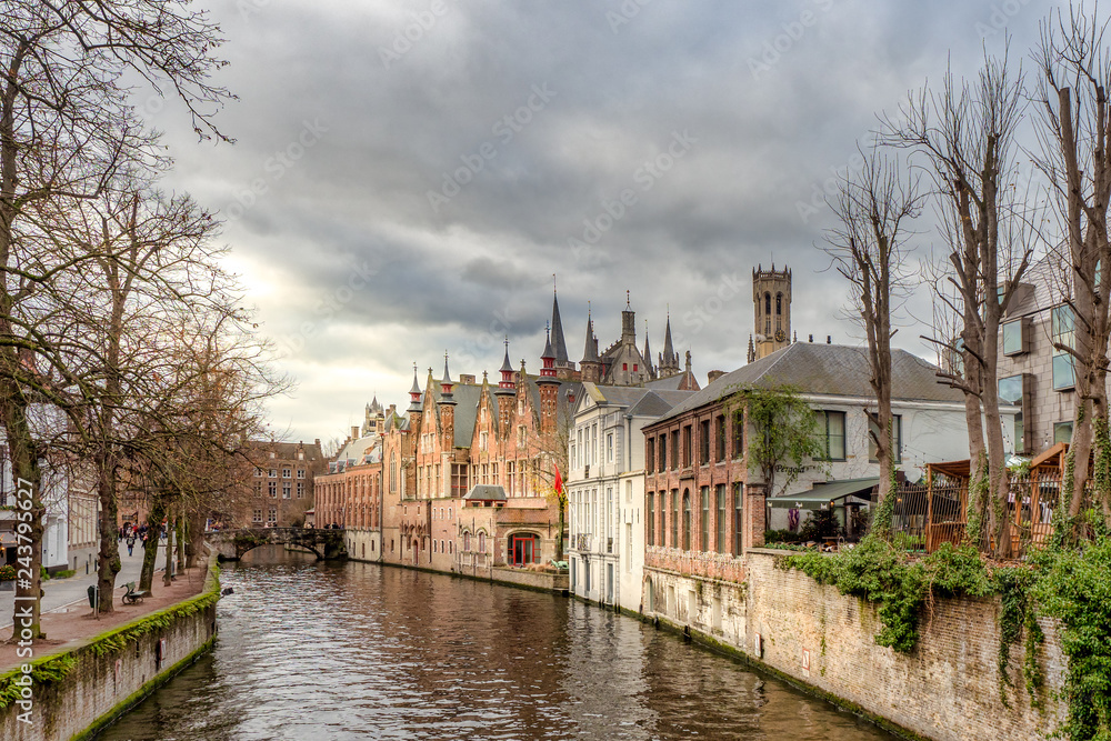 Obraz premium Canal in Bruges, Belgium
