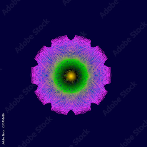 Paper flower from threads