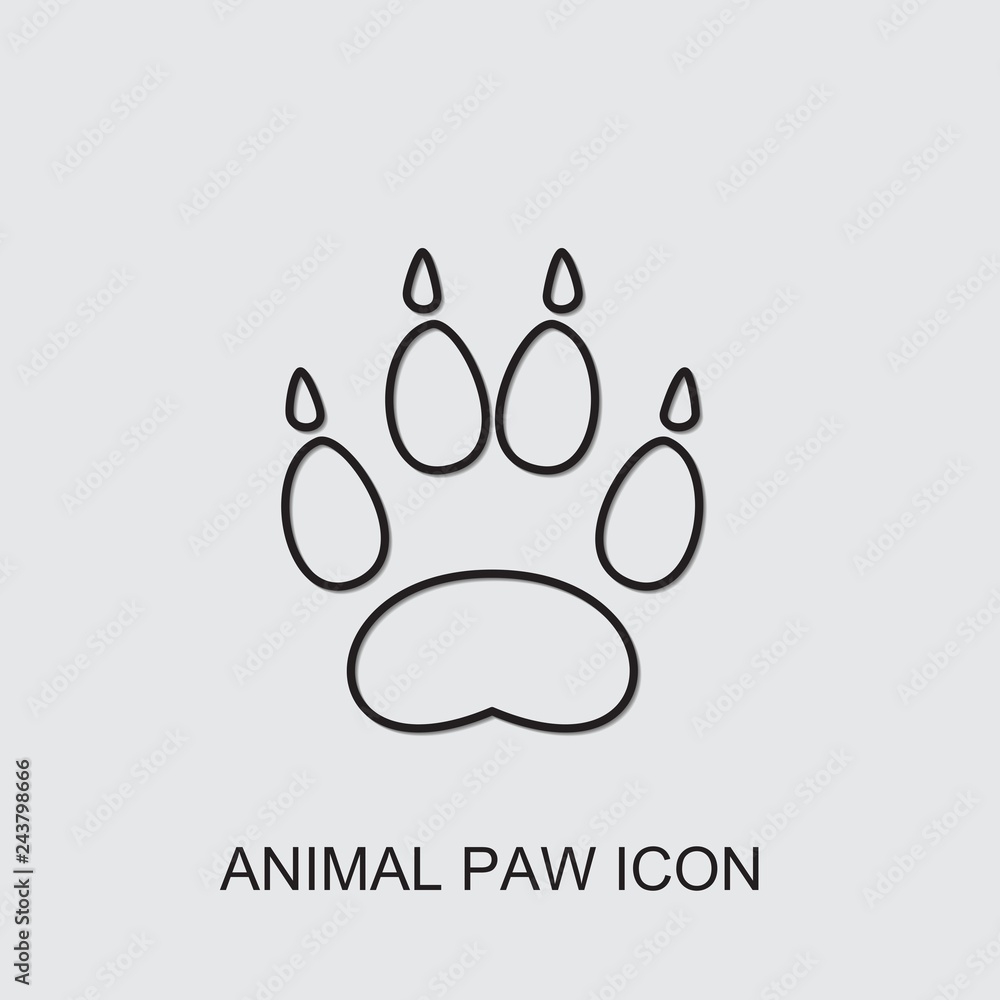 animal paw icon animal paw icon