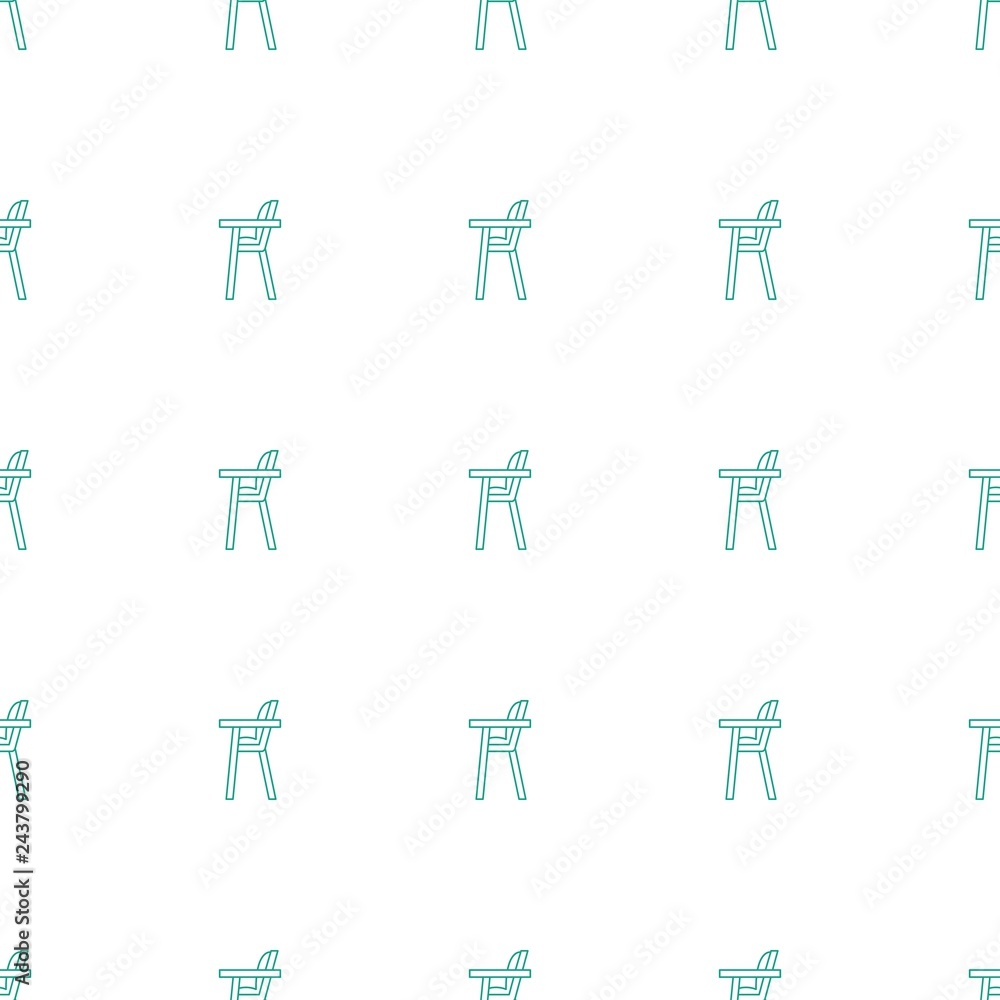 Fototapeta premium baby chair icon pattern seamless white background