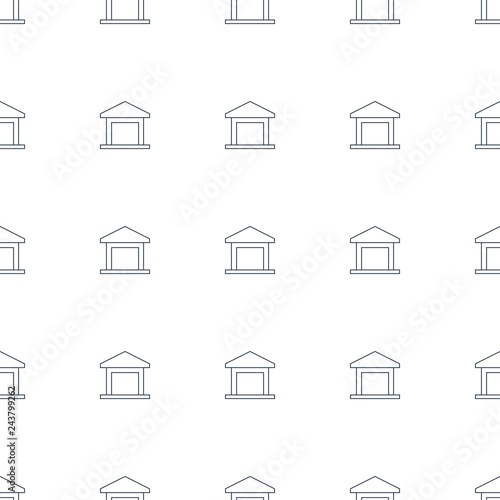 building icon pattern seamless white background