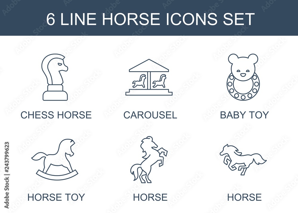 Obraz premium horse icons