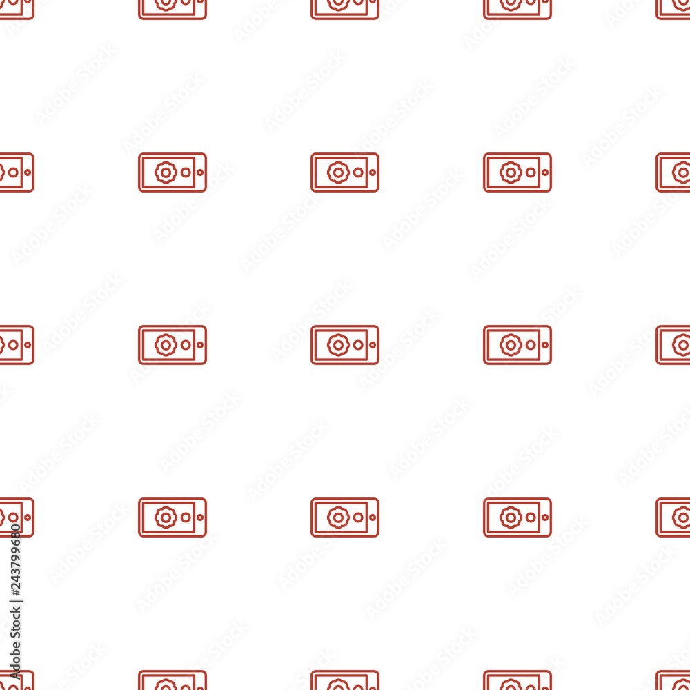Fototapeta premium gear on display icon pattern seamless white background