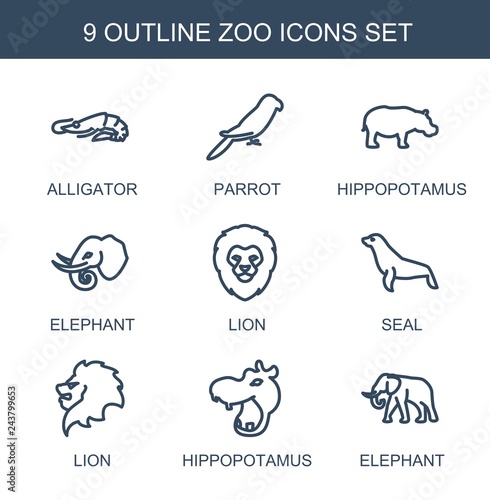 9 zoo icons
