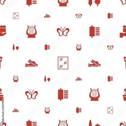 decorative icons pattern seamless white background