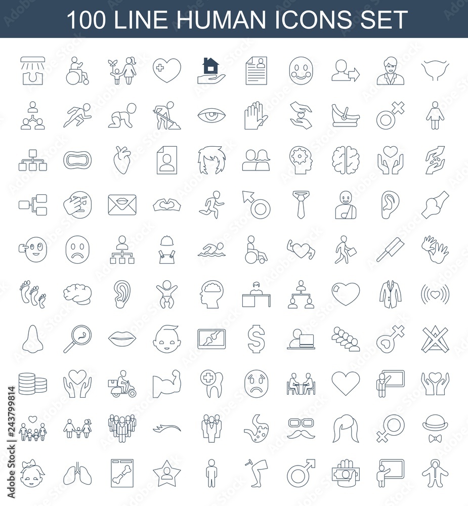 100 human icons