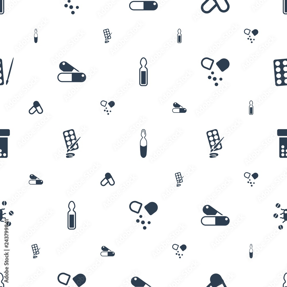 antibiotic icons pattern seamless white background antibiotic icons pattern seamless white background