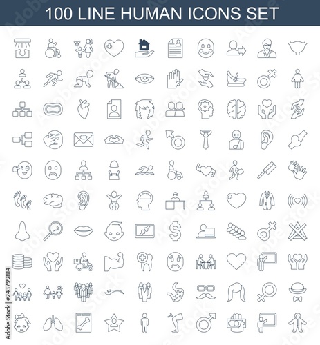 100 human icons