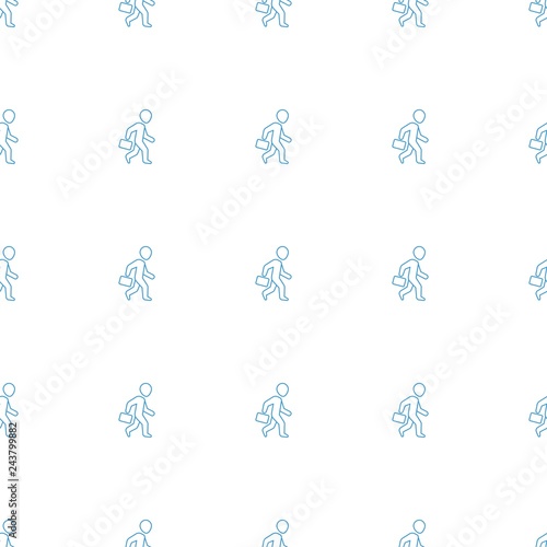 man with case icon pattern seamless white background